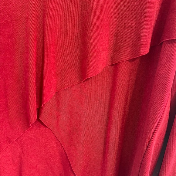 Women’s travelers by Chicos red asymmetrical long sleeve top size 3 large - Picture 6 of 6